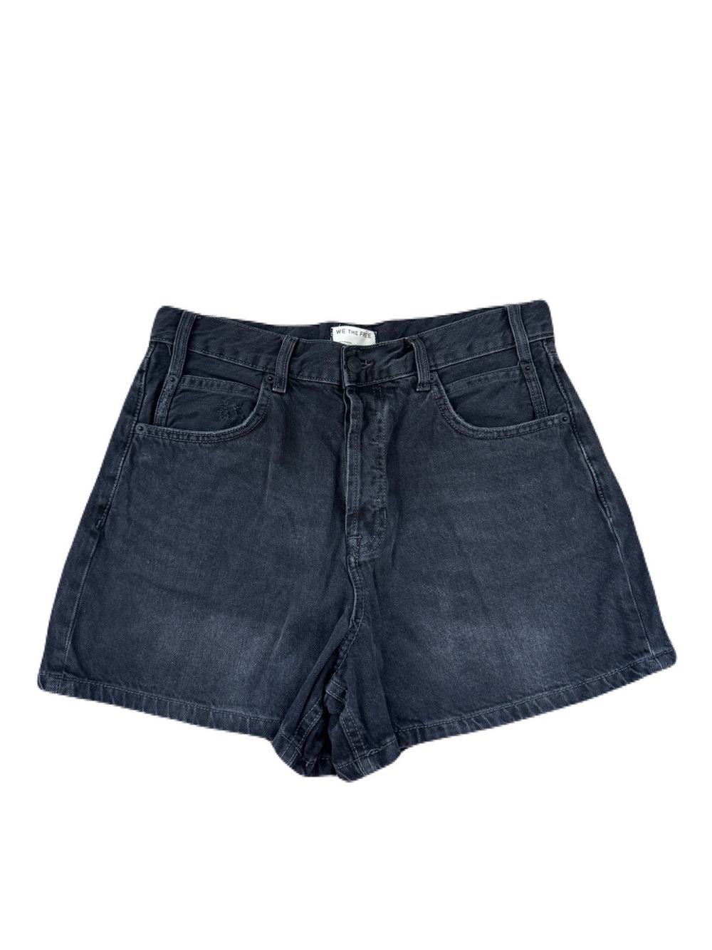 NWOT Women's Free People High-Waisted Black Denim Shorts Size 29
